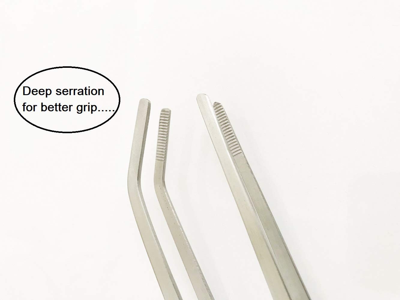 Rengvo Long Feeding Tongs Aquarium Tweezers Stainless Steel Straight Aquascaping Curved Tweezer for Fish Tank Aquatic Plants :12" Long