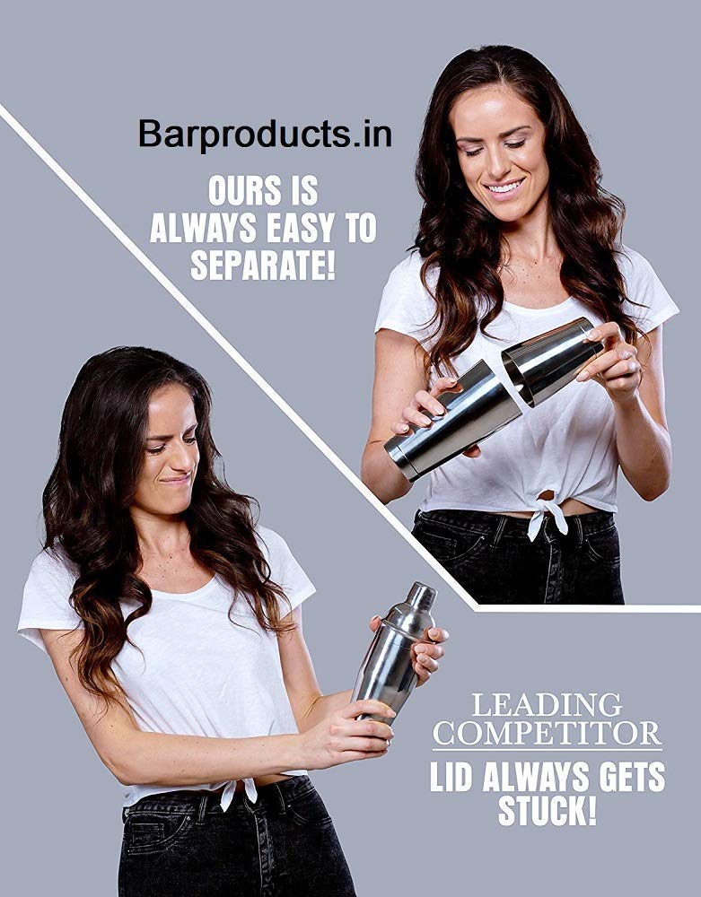 Rudra Exports Premium Bar Kit Boston Shaker Bar Tools Set Bartender Kit with All Bar Accessories (8 pcs Set)