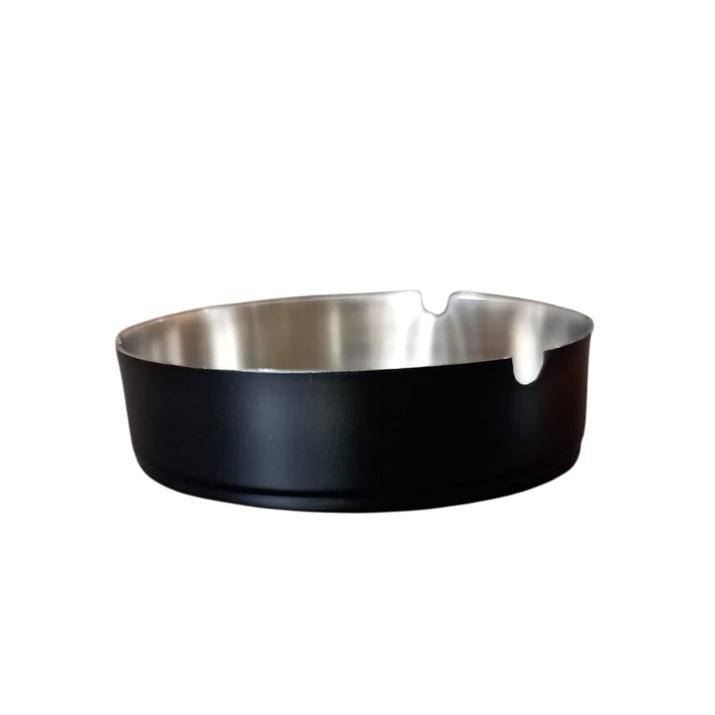 Roll over image to zoom in Rudra Exports Stainless Steel Round Metal Cigar Holding Cigarette Ashtray for Home or Office, hotels, or restaurants. (12 cm Ashtry)