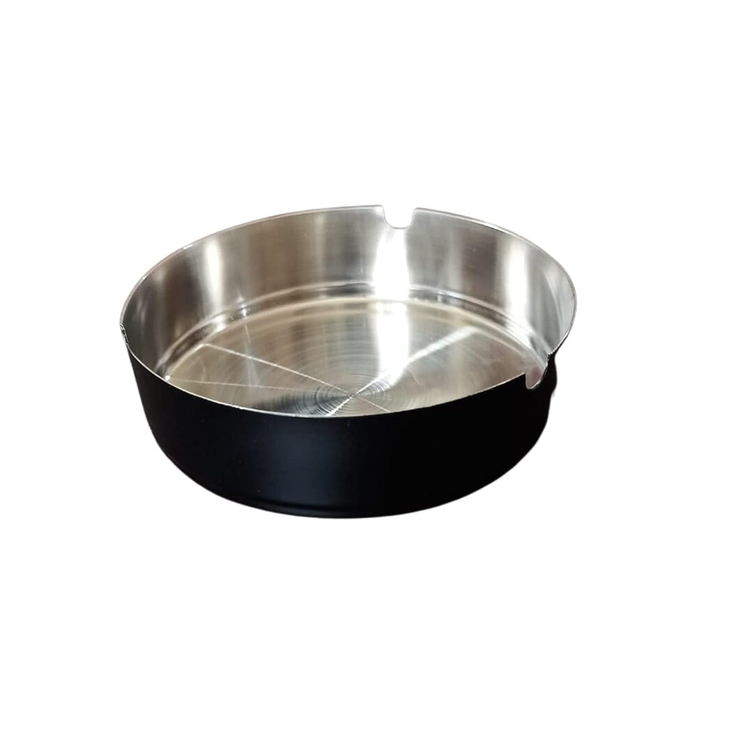 Roll over image to zoom in  Rudra Exports Stainless Steel Round Metal Cigar Holding Cigarette Ashtray for Home or Office, hotels, or restaurants. (12 cm Ashtry)