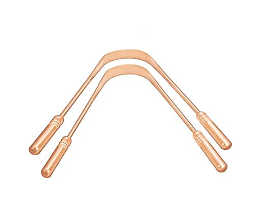Rudra Exports Copper Tongue Cleaner Scrapper For Men & Women (Set of 2)