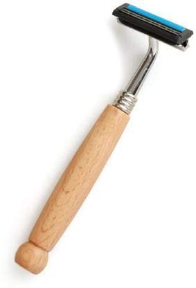 Rudra Exports Eco Friendly Bamboo Light Wood Shaver, Safety Razor with Long Natural Bamboo Handle, Eco Friendly, for Men Or Women 2 Pcs