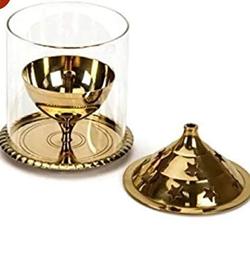 Rudra Exports Brass Akhand Diya 7 Inch (Large)