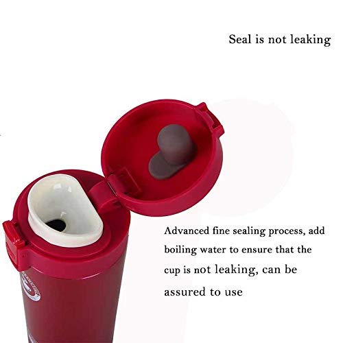 Rudra Exports Double Wall Vacuum Insulated Travel Stainless Steel Coffee 300ml (Red)