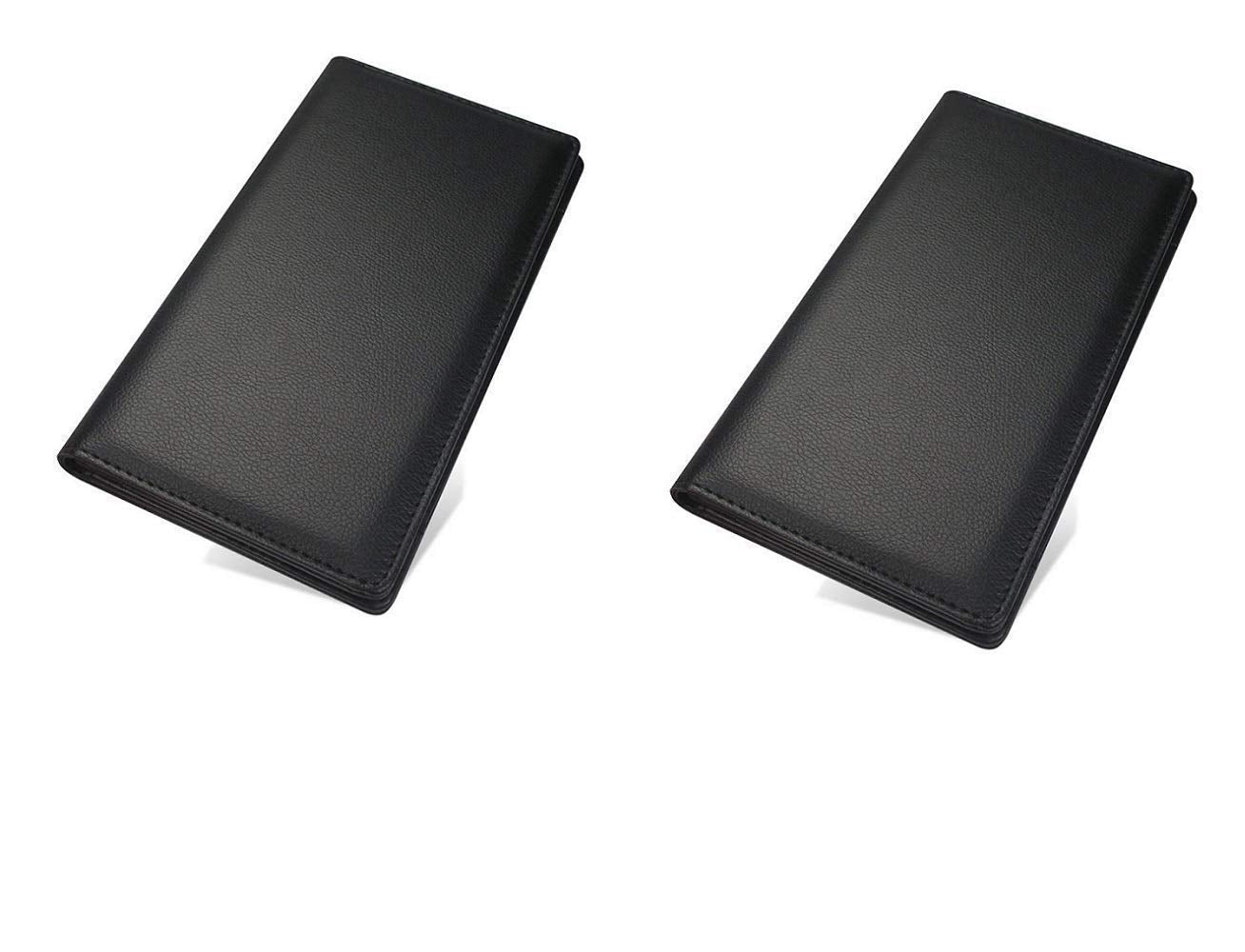 Rudra Exports Restaurant Bill folders, Guest Check Presenter Folder, Bill Folders for Hotels with Credit Card and Receipt Pocket Black Leather Colour : Set of 2 Pieces