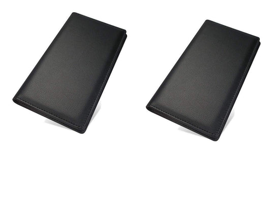 Rudra Exports Restaurant Bill folders, Guest Check Presenter Folder, Bill Folders for Hotels with Credit Card and Receipt Pocket Black Leather Colour : Set of 2 Pieces