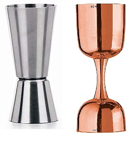 Rudra Exports Double Side Peg Measure and Rose Gold Without Handle Set of 2