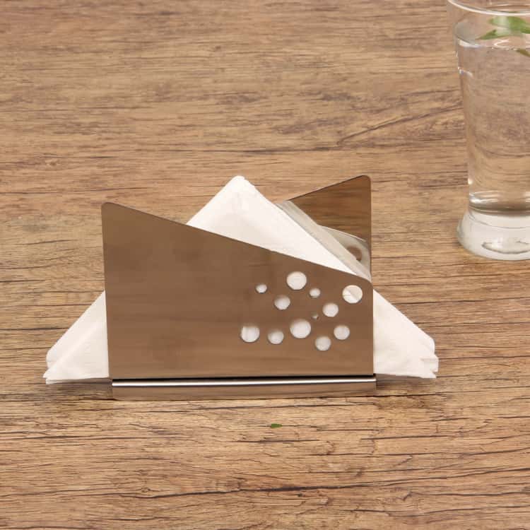 Rudra Exports Stainless Steel Napkin Holder - 13.5x2.5cm