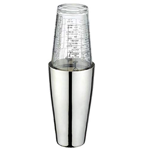 Rudra Exports Professional Stainless Steel Bar Set Boston Shaker, (Cocktail Shaker, Mixing Glass, and Sifter): 3 Piece Set