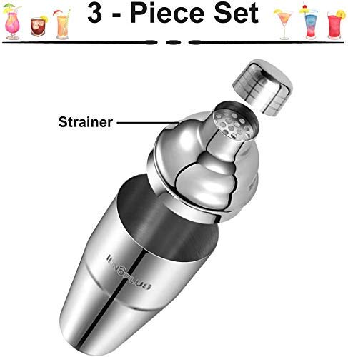 Rudra Exports Cocktail 5 pcs Set Cocktail Shaker, peg Measure, Strainer, Cocktail Spoon, Muddler