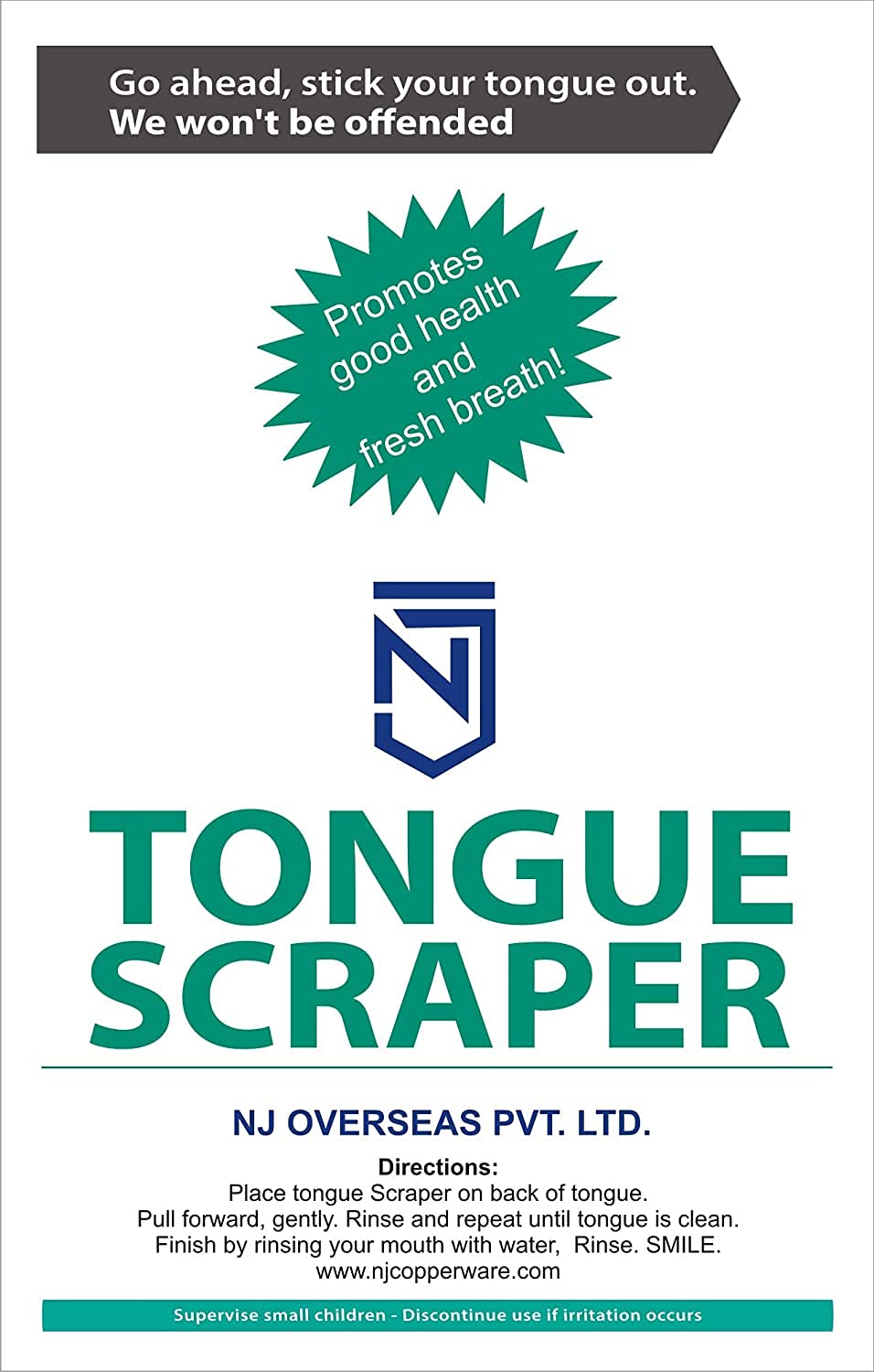 Rudra Exports Medical Grade Stainless Steel, Stainless Steel Tongue Cleaner for Both Adult and Kids : 6 Pcs Set