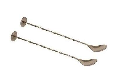 Rudra Exports Bar Spoon with Crusher (Set of 2)