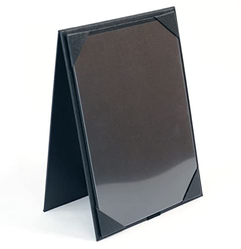 Rudra Exports Leather Menu Sign Display Stand for cafes Bars or Restaurant Presenter, Menu Holder Menu Covers for Specials or Drinks A4 Size : Black