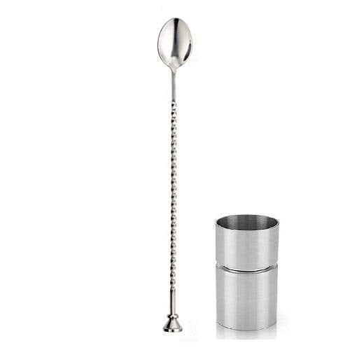 Rudra Exports Bar muddler Spoon with Wite peg Measurer