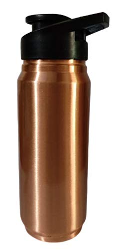 Rudra Exports Pure Copper Sipper Water Bottle 1000 ML & 650 ML Pack of 2