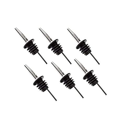 Rudra Exports Stainless Steel Metal Bottle for Liquor, Wine and Spirits for Restaurant, Bar, Hotel - Set of 6