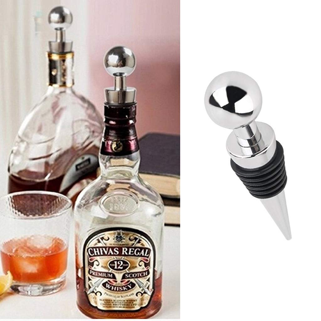 Rudra Exports Wine Stoppers, 2 Pieces Bottle Stopper for Wine Collection Red Wine Champagne Beer Saver Sealer Set of 2