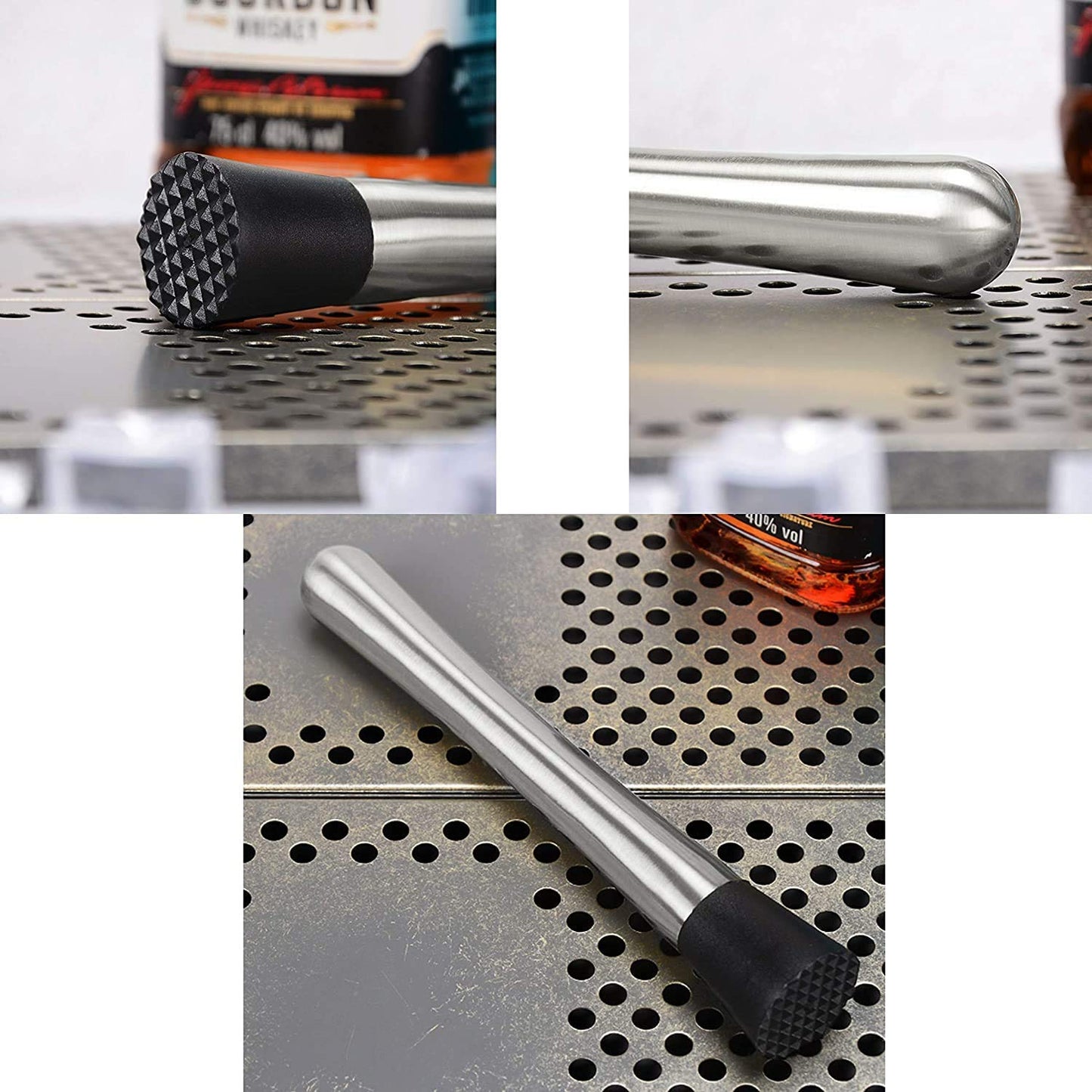 Rudra Exports Muddler Bar Tool Set, Cocktail Muddler to debug Cocktails, Japanese Jigger30-60 ml:3 Pcs Set