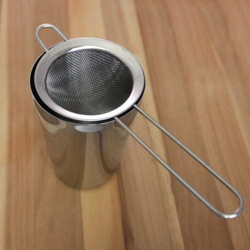 Rudra Exports Strainer Stainless Steel Fine Mesh Strainer, Food Strainers, Small Strainer,Tea Strainer, Bar Strainer, Bar Funnel Style Strainer 3 inch: 1 Pc.