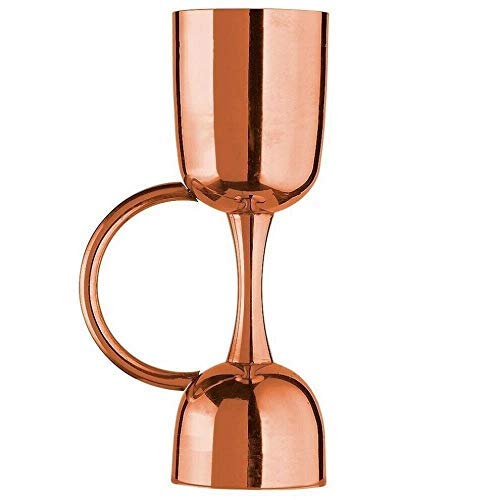Rudra Exports Rose Gold Peg Measure Jigger with Handle 30 and 60 ml, Design Jigger with Handle - Limited Edition