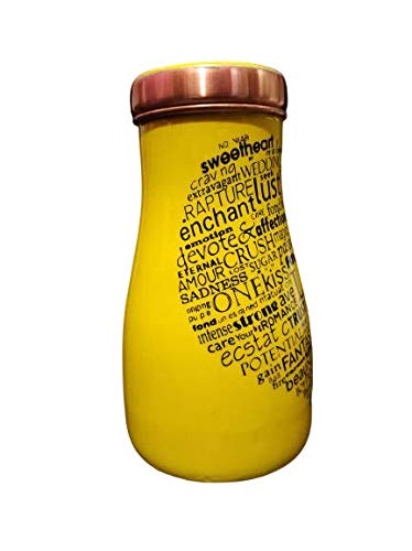 Rudra Exports Printed Pure Copper Bedroom Bottle with Inbuilt Glass Copper Vessel for Drinking Water Copper jug with Glass 1100 ML Pack of 1