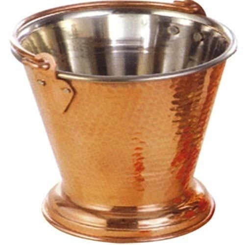 Rudra Exports Steel Copper Bucket Balti, Serving Indian Dishes Home Restaurant Hotel (850 ml)