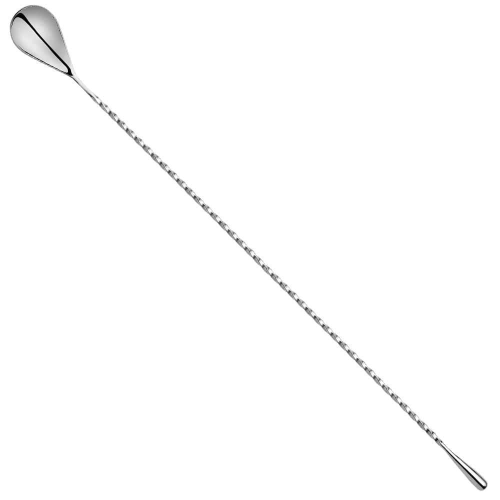 Rudra Exports Teardrop Bar Spoon, Extra Long Bar Stirrer 40 cm, Cocktail Spoon Mixing Spoon Stainless Steel Professional Cocktail Bar Tool Japanese Style Teardrop End Design - 1 Pc.