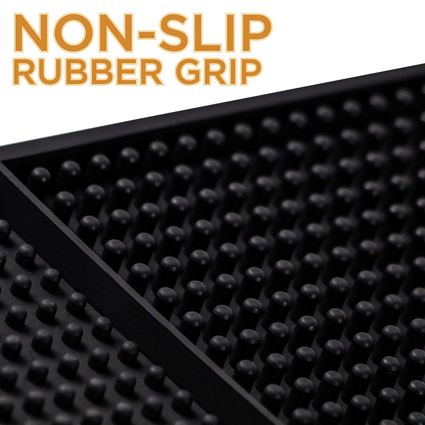 Rudra Exports Non-Slip Drink Cocktail Mixing Service PVC Rubber Drip Spill Bar mat & Runners | Professional Bartender's Essential for Industrial and Home Kitchen Counters |(1 Pc)