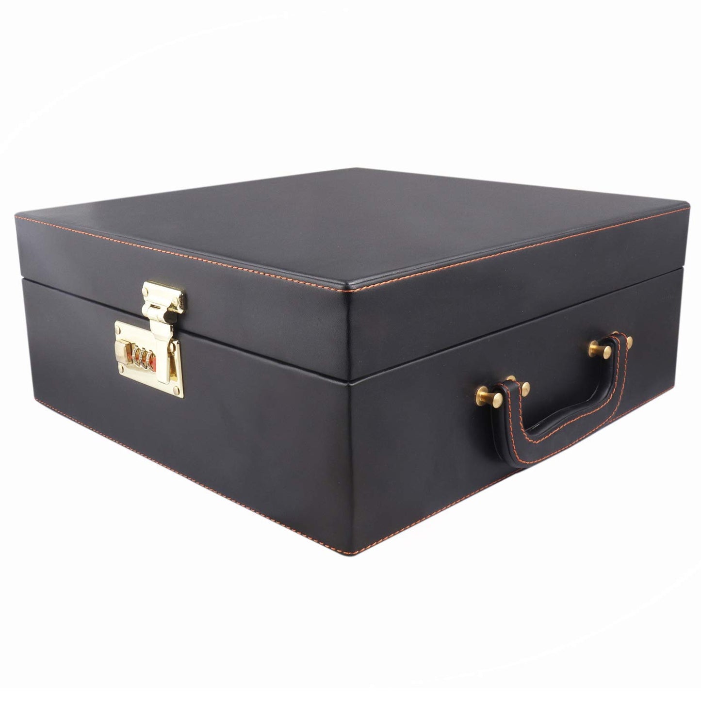 Rudra Exports Leatherette Bar Set |Premium Bar Set  Handy Portable Leatherette Bar Set for car, Travel Bar Set | 6 Whiskey Glasses (Black)