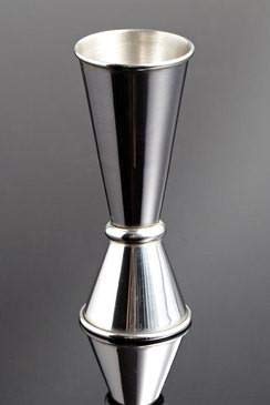 Rudra Exports Double Cocktail Jigger Japanese Style Stainless Steel Bar Peg Measuring Jigger: 30-60 ml : 4 Pcs Sets