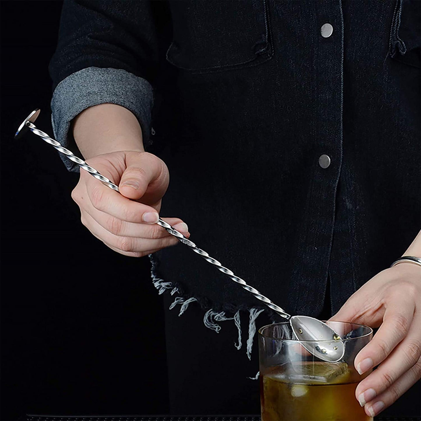 Rudra Exports Muddler Bar Tool Set, Cocktail Muddler to debug Cocktails, Japanese Jigger30-60 ml:3 Pcs Set