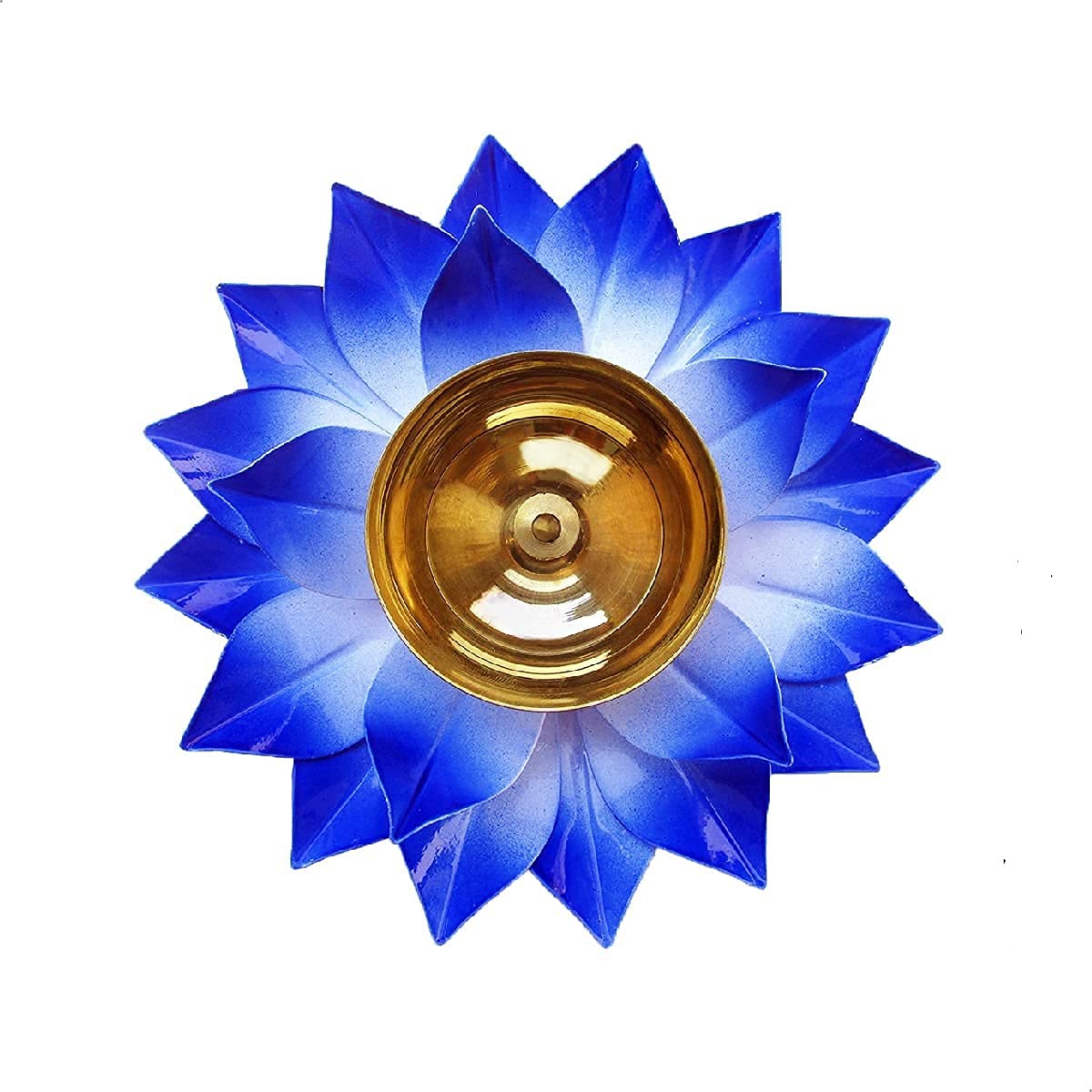 Rudra Exports Lotus Shape Brass Diya for Home Temple Decor Puja Articles Set of 6