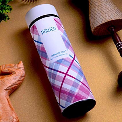 Rudra Exports Double Wall Vacuum Insulated Stainless Steel Flask 480 ml Hot and Cold 12 Hours, White Color (Power)
