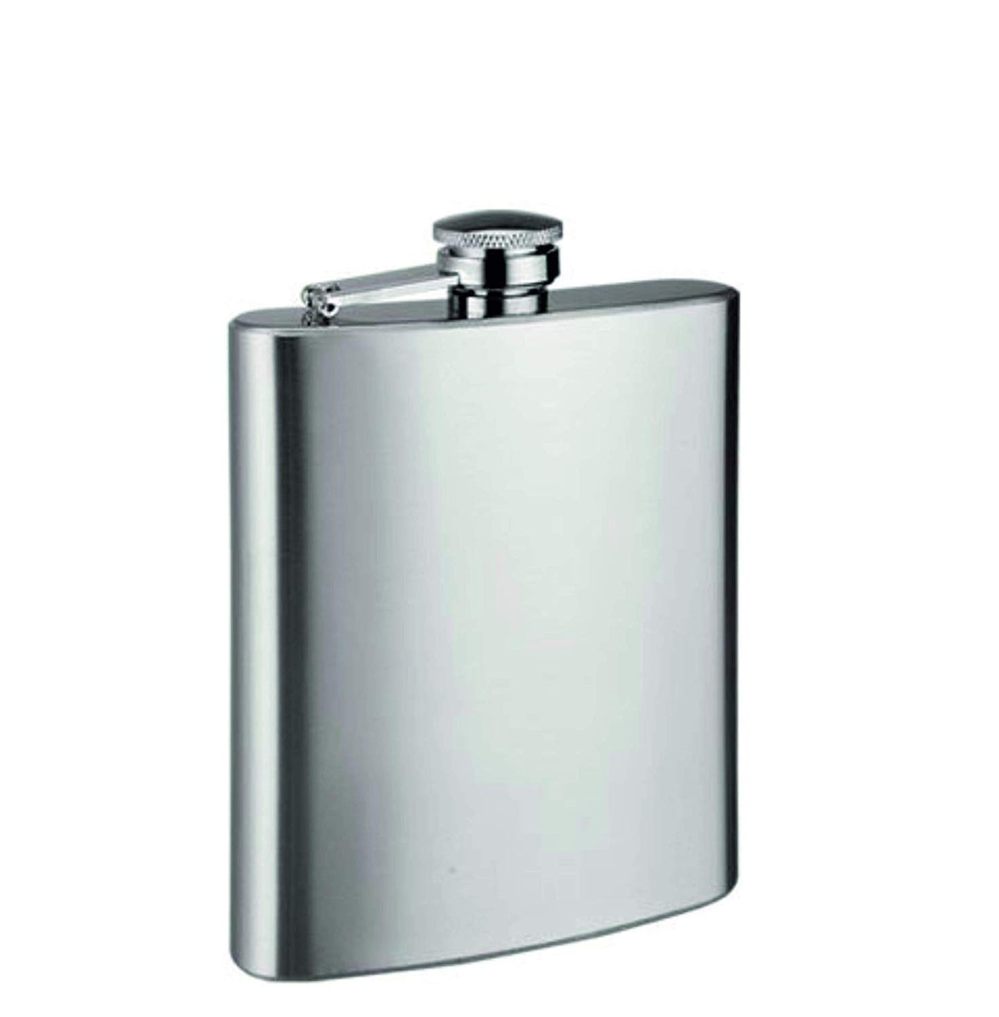 Rudra Exports 7 oz (210 ml) Stainless Steel Hip Flask Portable Alcoholic Beverage Holder for Wine Vodka Whisky (Plain)