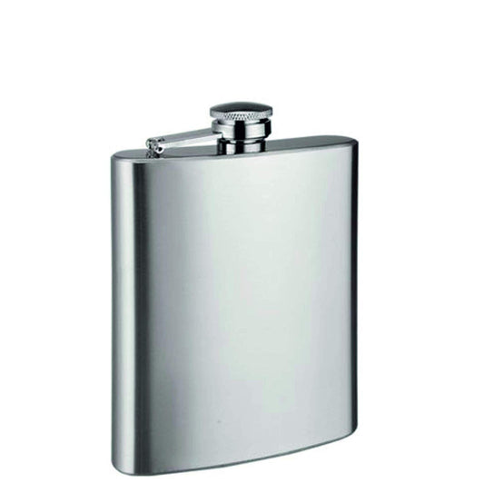 Rudra Exports 7 oz (210 ml) Stainless Steel Hip Flask Portable Alcoholic Beverage Holder for Wine Vodka Whisky (Plain)