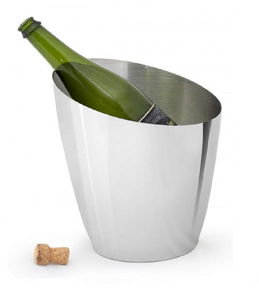 Rudra Exports Premium Stainless Steel Champagne Wine Beer Bucket,  Beverage Bucket, Ice Bucket, Wine Bucket 6 Ltrs - Exclusive Style Bar Bucket