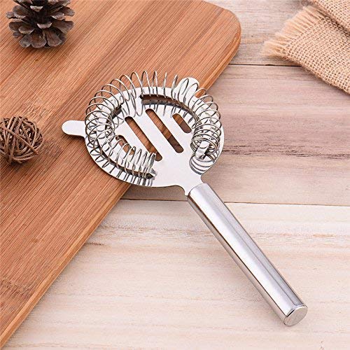 Rudra Exports Durable Mirror Polished Stainless Steel Wine Cocktail Strainer Bartender Tools Ice Colander Filter Bar Strainer