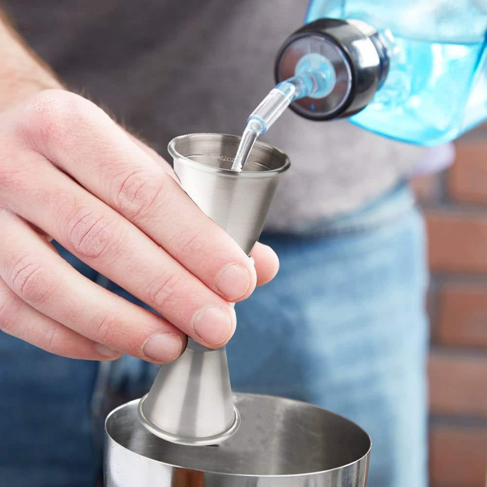 Rudra Exports Stainless Steel Japanese Style Double Side Peg Measure, Drink Measuring Bar Tool Jigger: 30/60 ml