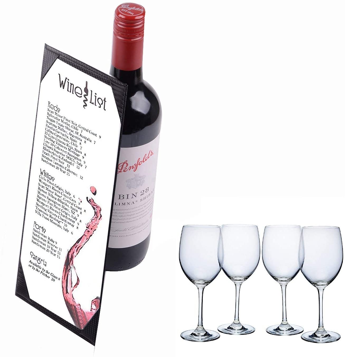 Rudra Exports Single View Menu Covers Leather Menu Holder One Page Panel for Restaurant, Bar Cocktail Pad,Folder Beverage List Wine List: 1 Piece