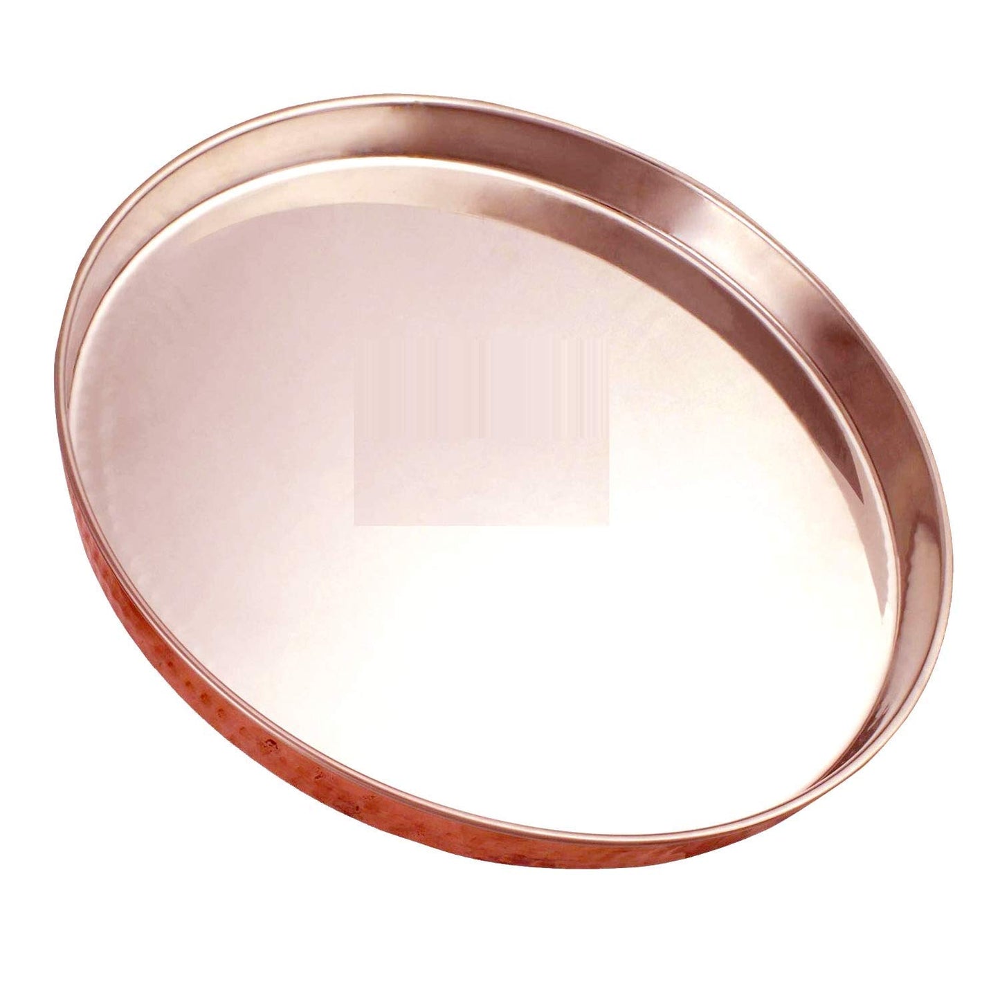 Rudra Exports Steel Copper Hammered Dinner Set, Thali Set 6 Pieces, Dinnerware, Diameter 13" Inch (Brown)