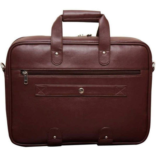 Rudra Exports Laptop Formal Office Brown Bag Executive Laptop 15.6 inch Briefcase Bag (Tan Color)