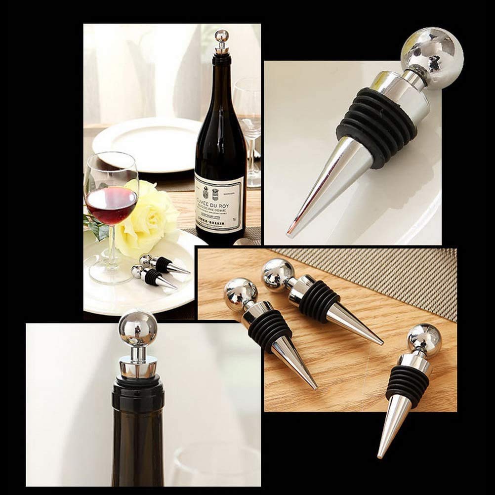 Rudra Exports Wine Stoppers, 4 Pieces Bottle Stopper for Wine Collection Red Wine Champagne Beer Saver Sealer Set of 4