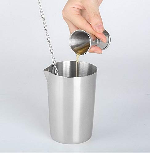 Rudra Exports Japanese Style Seamless Stainless Steel Mixing Glass Stirring Cocktail: 480 ml