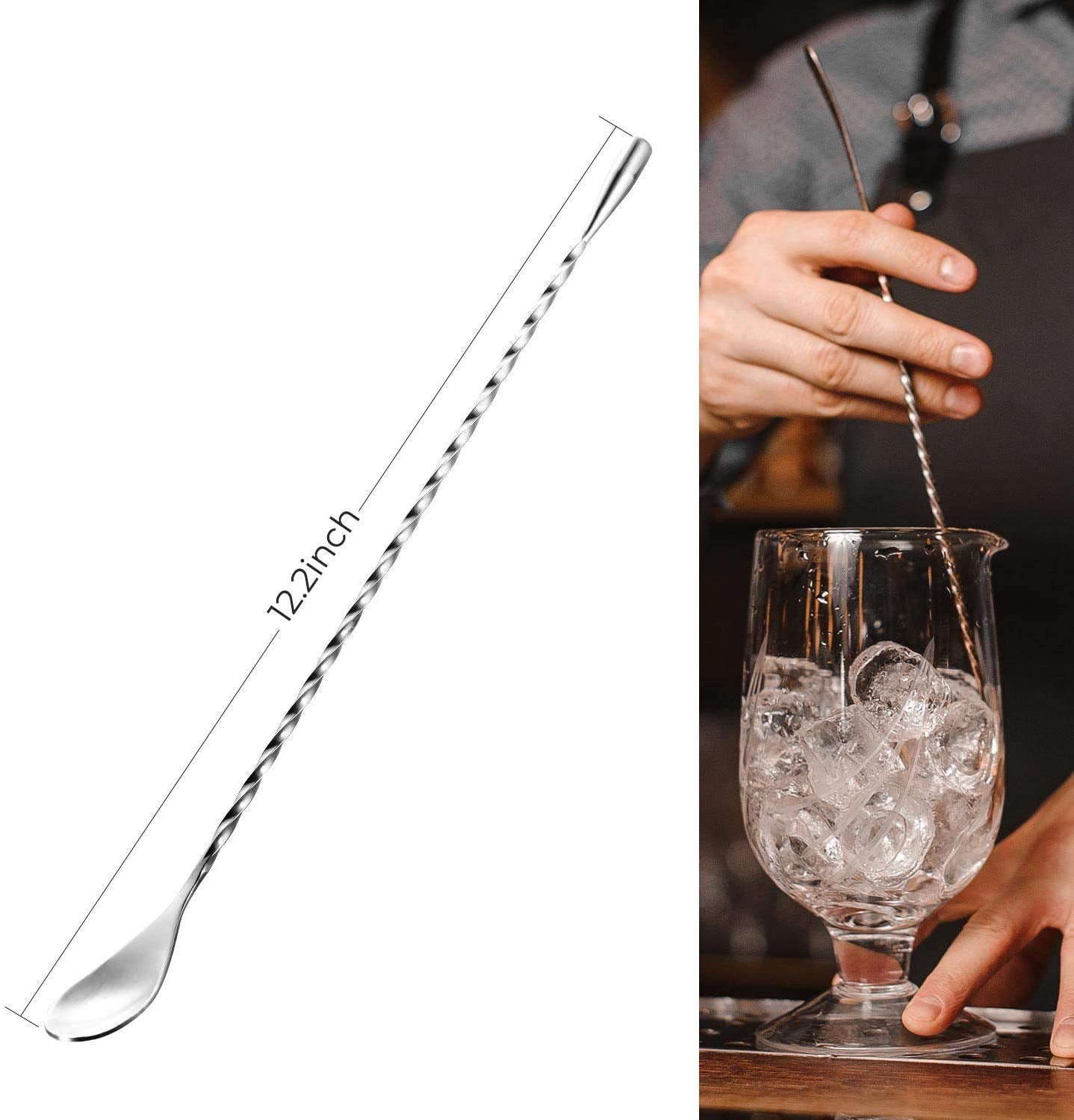 Rudra Exports Mojito Muddler for Cocktails, Stainless Steel Cocktail Muddler Peg Measurer Jigger 30 and 60 ml : 6 Pcs