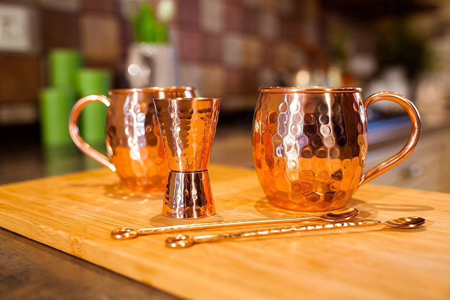 Rudra Exports Pure Copper Hammered Peg Measurer Jigger, Premium Handmade Vintage Jigger 30-60 ml Measuring Jigger for Your Cocktail Mixing, Bar Accessories, Bar Gift Item: 01 Pc.