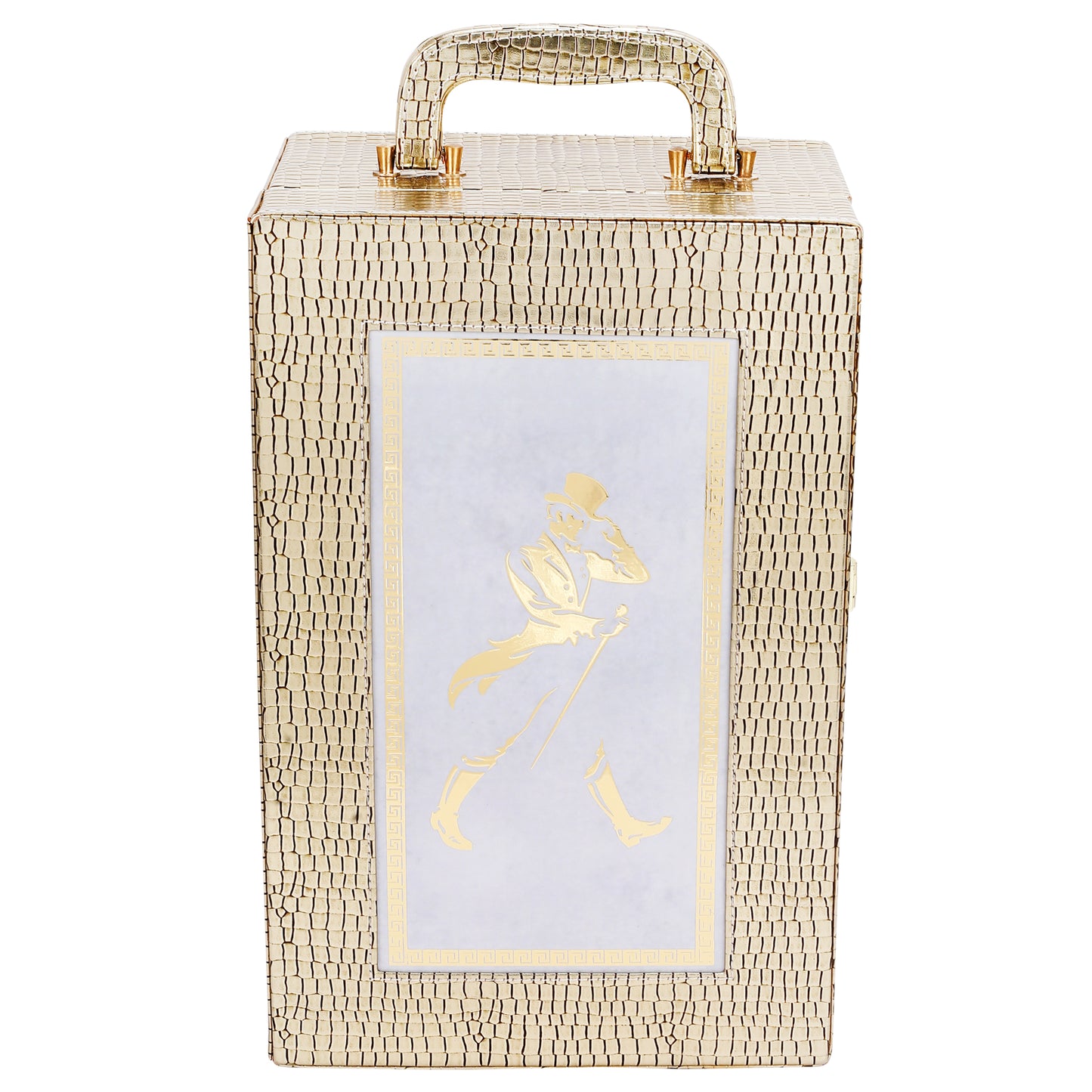 Rudra Exports 3 Glasses Bar Set | Travel Bartender Kit | Portable Leatherette Bar Set for Car, Home,Bar Tools Set (Golden)