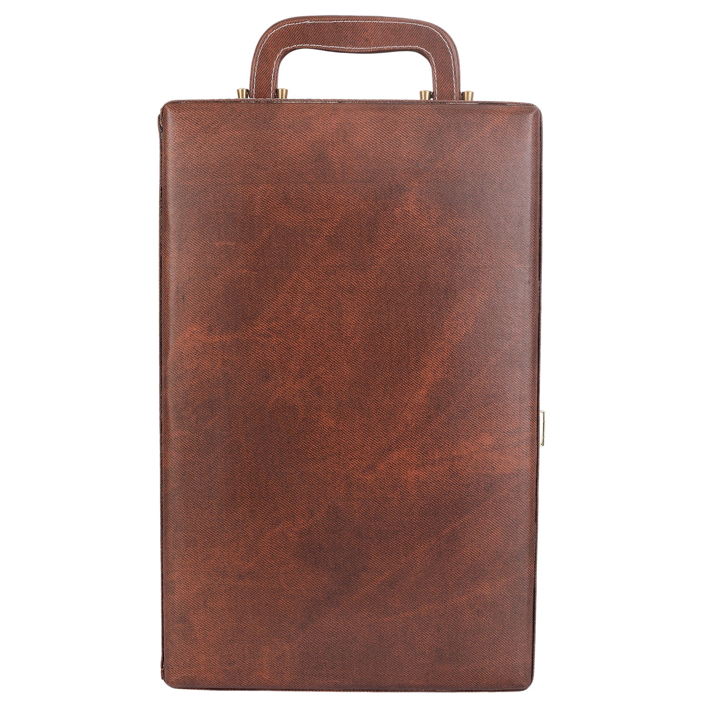 Rudra Exports 3 Glasses Bar Set | Travel Bartender Kit | Portable Leatherette Bar Set for Car, Home,Bar Tools Set (Brown)