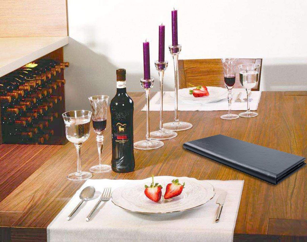 Rudra Exports Leather Double Fold Panel Menu Cover Menu Forder Black Restaurant Menu Covers, Wine List Cocktail Menu folder, Juice and Beverage Folder Four Six panel view Panel menu card : 01 Pc.