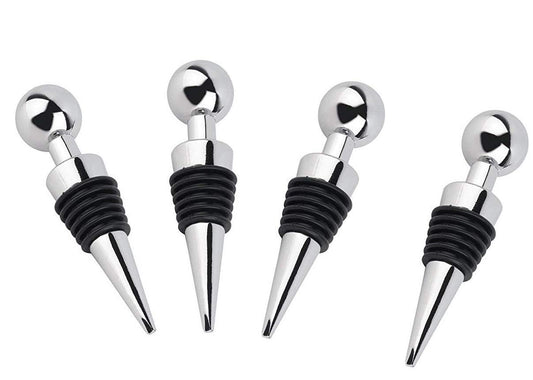 Rudra Exports Wine Stoppers, 4 Pieces Bottle Stopper for Wine Collection Red Wine Champagne Beer Saver Sealer Set of 4