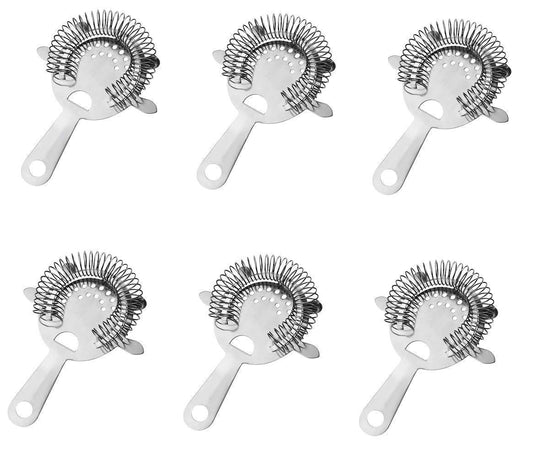 Rudra Exports Bar Wine Cocktail Bartender Strainer: 6 Pcs Set